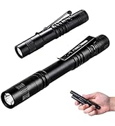 HAUSBELL A600 Flashlight, LED Pen Light Flashlights with Clip, 300 Lumen Mini Pocket Penlight Ins...