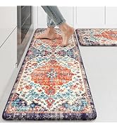 KIMODE Anti Fatigue Kitchen Mat, Boho Vintage Kitchen Rugs Sets of 2, Cushioned Non-Slip Kitchen ...