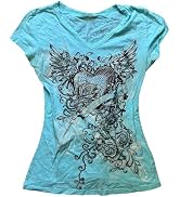Vintage Graphic Tees 2000s Tops Teen Girls Y2k Grunge Shirts Alt Emo Clothes Women Whimsy Twee Sh...