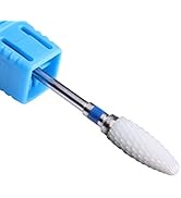 MZCMSL Medium Grit Ceramic Drill Bit,White Ceramic Cone File Bit, 3/32 Flame Style Gel Nail Polis...