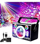KisMee Dj Disco Light Parties LED Disco Ball Light Strobe Lights Projector Sound Activated Remote