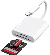 USB C SD Card Reader for iPhone 16/15 Pro Max/Plus, USB-C to SD/Micro SD Memory Card Adapter for ...