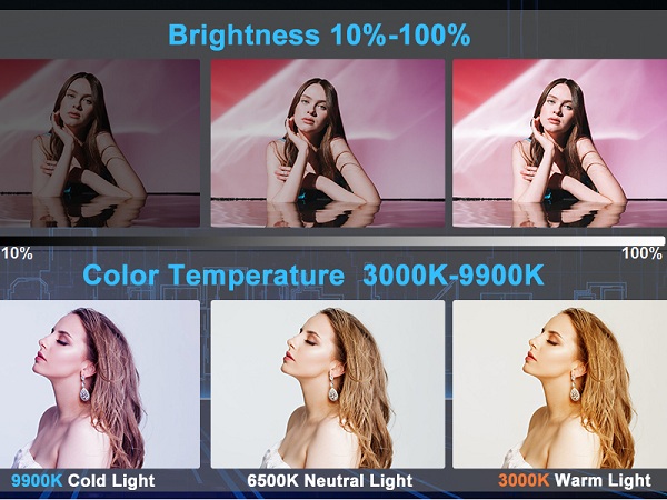 selfie light with clip