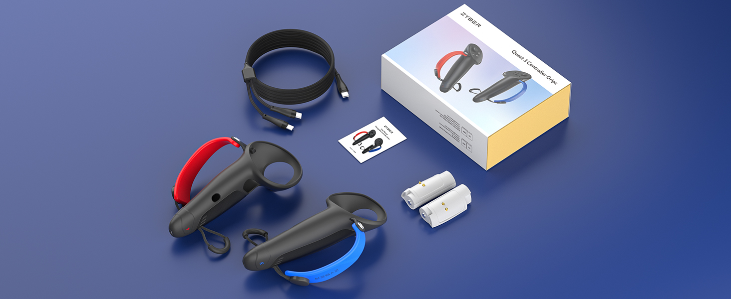 ZYBER Rechargeable Controller Grips for Meta Quest 3S/3 Accessories