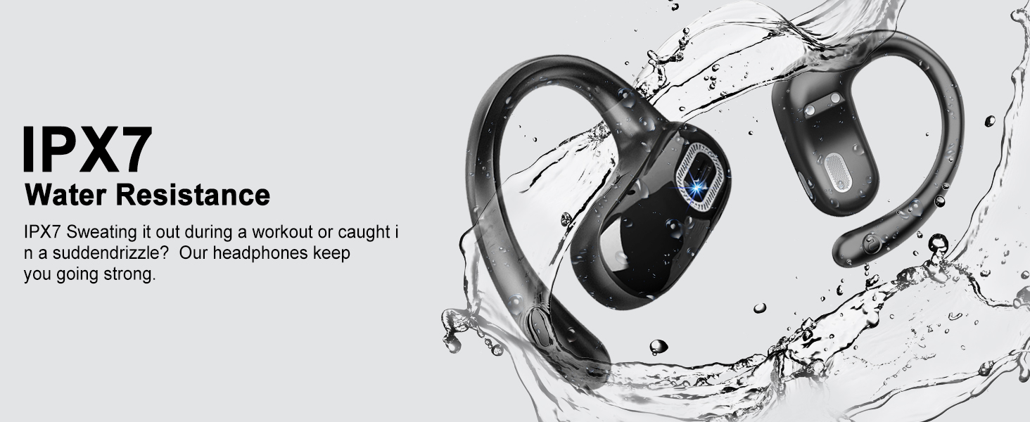 Bass Headset with Earhooks, Ultra-Comfort Secure Fit Sports Earphones, black