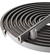 19.7 Ft V-Shape Weather Stripping Door Seal Strip,Self Adhesive Foam Door Insulation Weatherstrip...