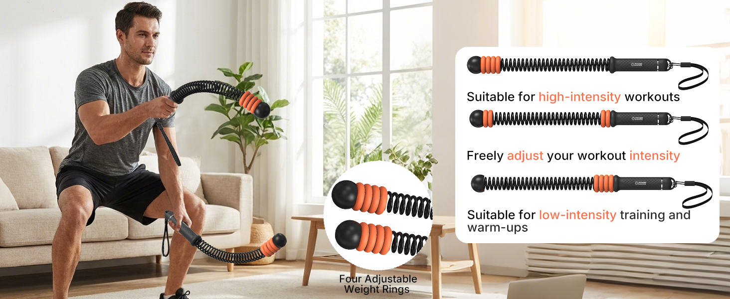 adjustable resistance ropeless battle ropes