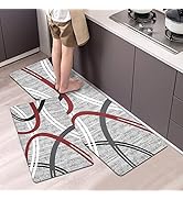 Artnice Kitchen Rugs 2 Piece, Modern Abstract Design Anti Fatigue Kitchen Mats, Memory Foam Kitch...