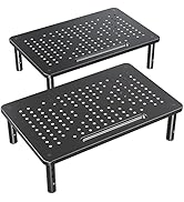ELIVED 2 Pack Monitor Stand Riser - 3 Height Adjustable Monitor Stand for Laptop, Computer, PC, P...