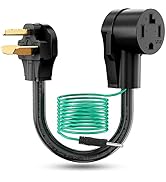 CircleCord Dryer Adapter 4 Prong to 3 Prong, 4P Newer to 3P Older House, Convert Cord NEMA 10-30P...