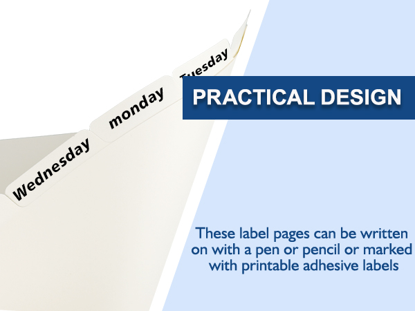 White Binder Dividers