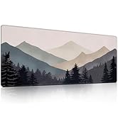 Layered Mountain Forest Mouse Pad, Serene Layered Mountains Mousepad - Large Non - Slip Desk Mat ...