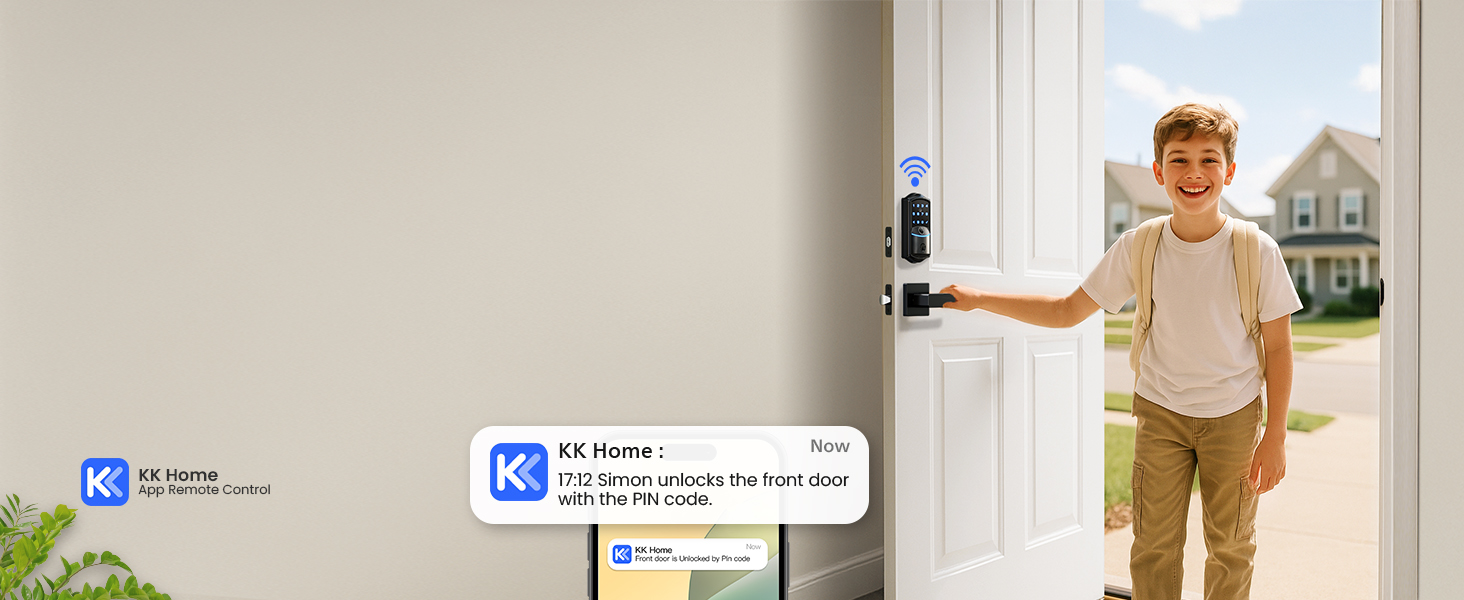 keypad door lock with handle Real-time Notifications