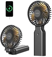 Funme Portable Handheld Fan, 53H Max Cooling Time Travel Fan, 10000mAh Personal Fan with Power Ba...
