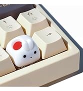 Tapbloom Artisan Keycaps, Cute Custom Couple Rabbits Key Caps for MX Mechanical Keyboard, Resin H...