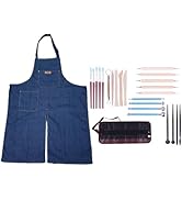SoClaay Pottery Tool Kit Set, 23pcs Pottery Clay Tools with Storage Bag and 1pc Pottery Split Leg...