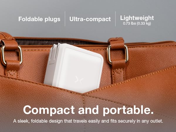 Powered by GaN technology, the usb-c chargers are compact and portable with foldable plugs