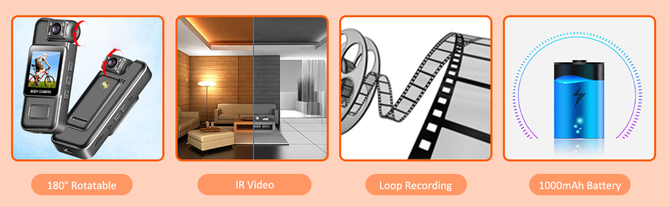 Body Video Recording Camera