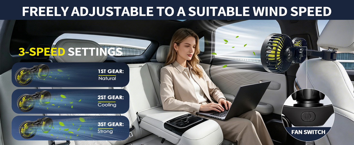USB car fan