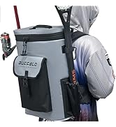 Buffalo Gear Fish Cooler Backpack 32Qt Waterproof Fishing Backpack Cooler Portable Fish Bag, Keep...