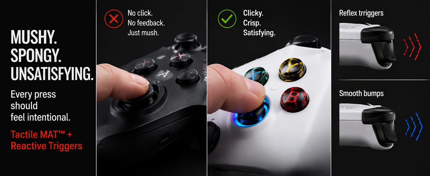 Clicky buttons change how games feel.