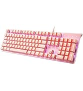 i-rocks K75M Illuminated Mechanical Keyboard, 104 Keys, with Cherry MX Switches, Backlit LED Ligh...