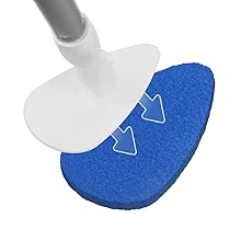 Center velcro side scrubber head on tool