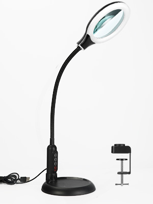 light with magnifying glass