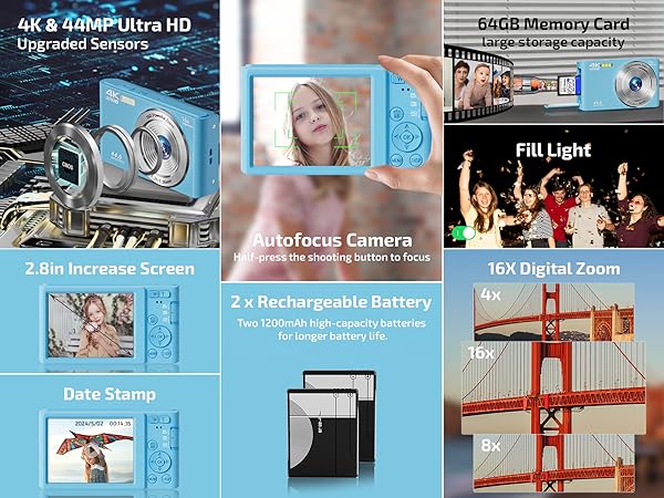Multi-function digital camara for teens