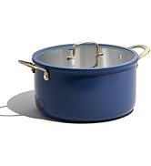 CAROTE 8QT Full Clad Tri Ply Stainless Steel Stock Pot with Lid, Kitchen Stockpot Soup Pot, Outer...