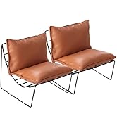 Toddmomy 2pcs Miniature Dollhouse Chair Leather Lazy Sofas Chairs Vintage Backrest Chair Mini Dol...