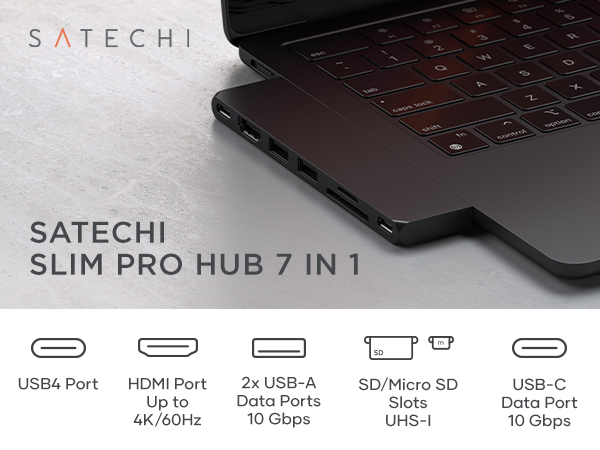 SATECHI SLIM PRO HUB 7 IN 1