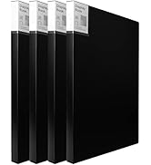 Art Portfolio 4 Packs Portfolio Folder with Plastic Sleeves Presentation Book with Sheet Protecto...