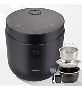 Mokero Low Carb Sugar Rice Cooker 2 Cups Uncooked and 4 Cups of Regular Cooking Small Carb Reduci...