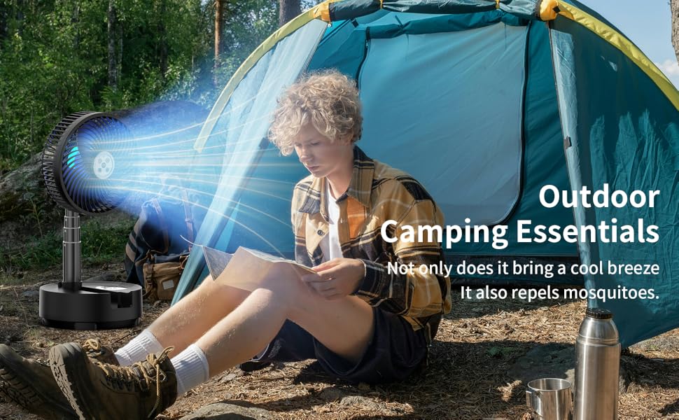 Outdoor Camping Essentials Not only does it bring a cool breeze It also repels mosquitoes.
