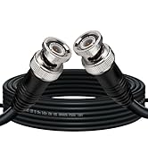 YOTENKO BNC Male to BNC Male Cable 10ft, 50 Ohm BNC Extension Coax Cable, Low Loss L200 Coaxial C...