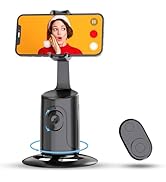 Auto Face Tracking Tripod - 360° Rotation Auto Tracking Phone Holder, No App, Phone Camera Mount ...