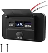 83W 12 Volt USB Outlet Car Charger 65W PD3.0 and 18W QC3.0 Car Multi USB Port Socket Accessories ...