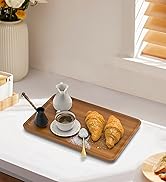 XZHXFX Bamboo Vanity Tray, Decorative Tray for Counter, Coffee Table, Kitchen, Bedroom (Small)