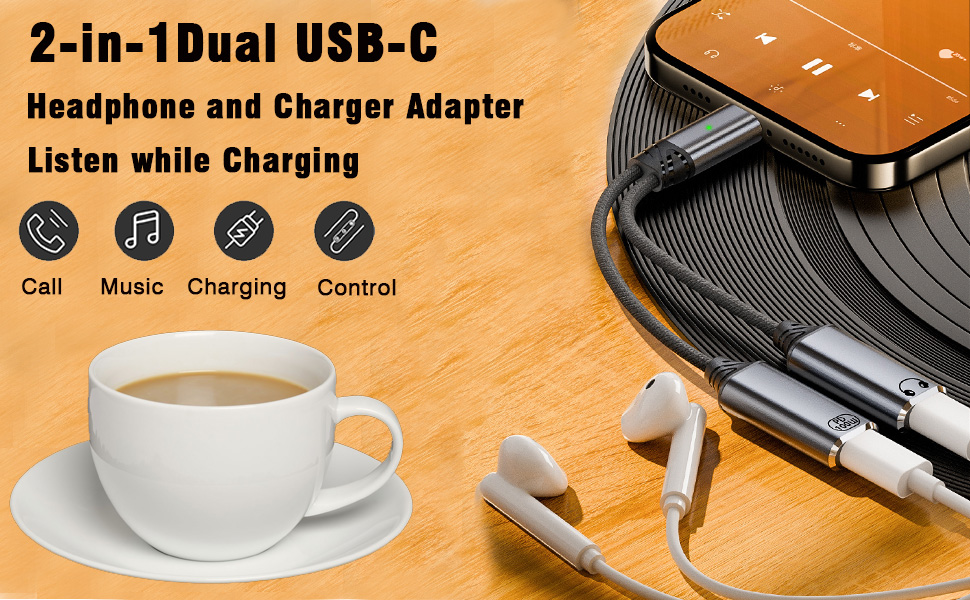 usb c headphone adapter and charger 