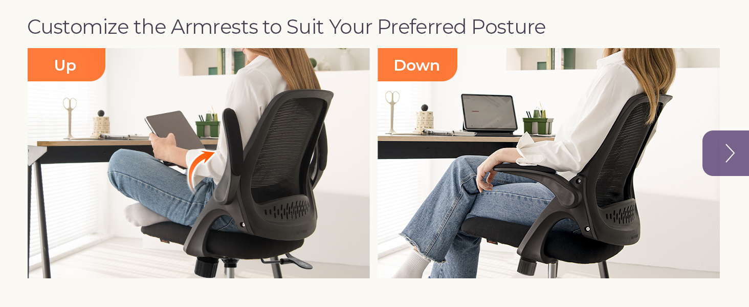 Desk Chair with Customizable Armrests