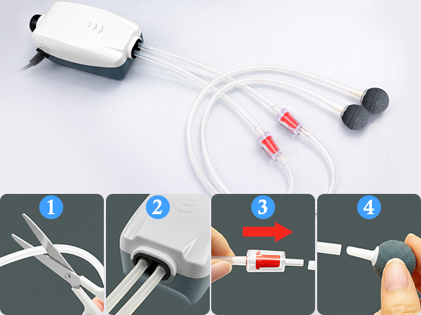 installation of aquarium aerator