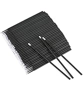 G2PLUS Micro Swabs, 100pcs Cotton Swabs for Makeup, Black Microswabs for Eyelash Extensions, Disp...