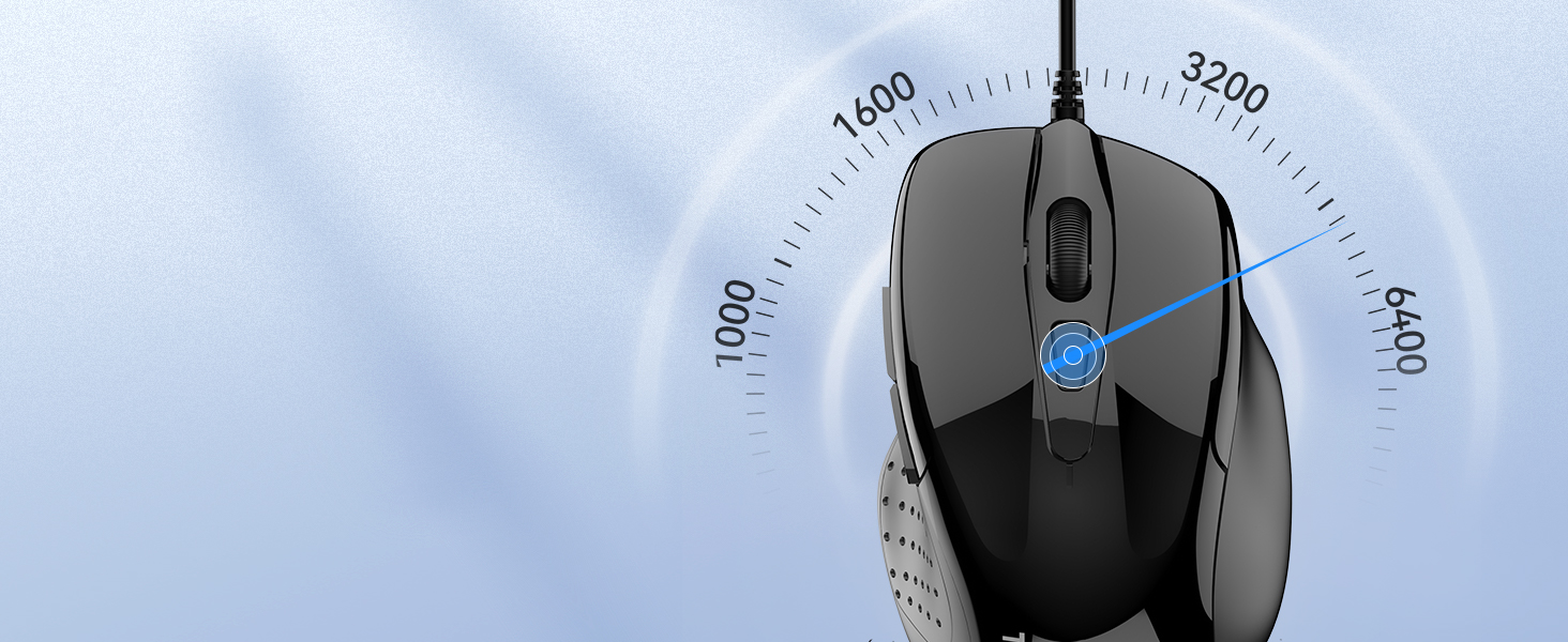 a mouse with a circular display on the screen