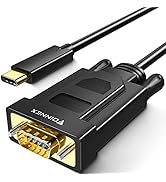 USB-C to VGA Cable 6.6FT, Type-C to VGA Cable, USB 3.1 Type-C Compatible Thunderbolt 3/4 for MacB...