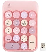 PUSOKEI Wireless Numeric Keypad, Cute Number Pad for Game Direction Switching, Portable Cute 18-R...