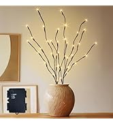 PEIDUO Lighted Branch, 30Inch 2PK 40 LED Pathway Lights, Battery Operate with Timer, for Christma...