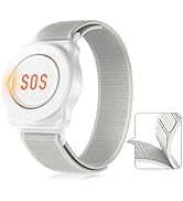 CallToU Wrist Call Buttons for Caregiver Wireless Pager Portable Alarms for Elderly Hook and Loop...