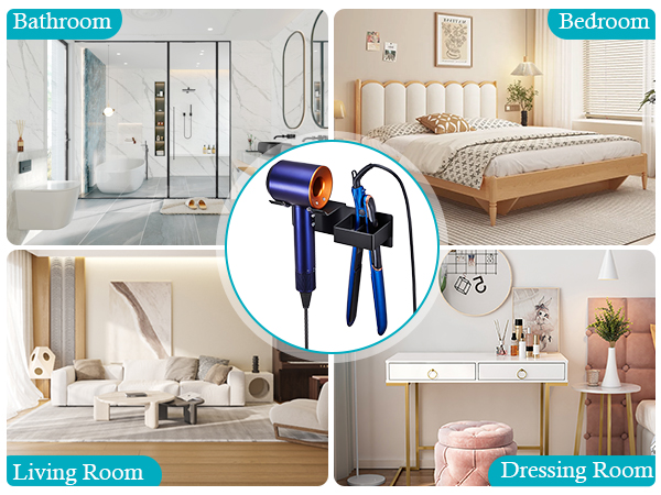 hair dryer and straightener holder