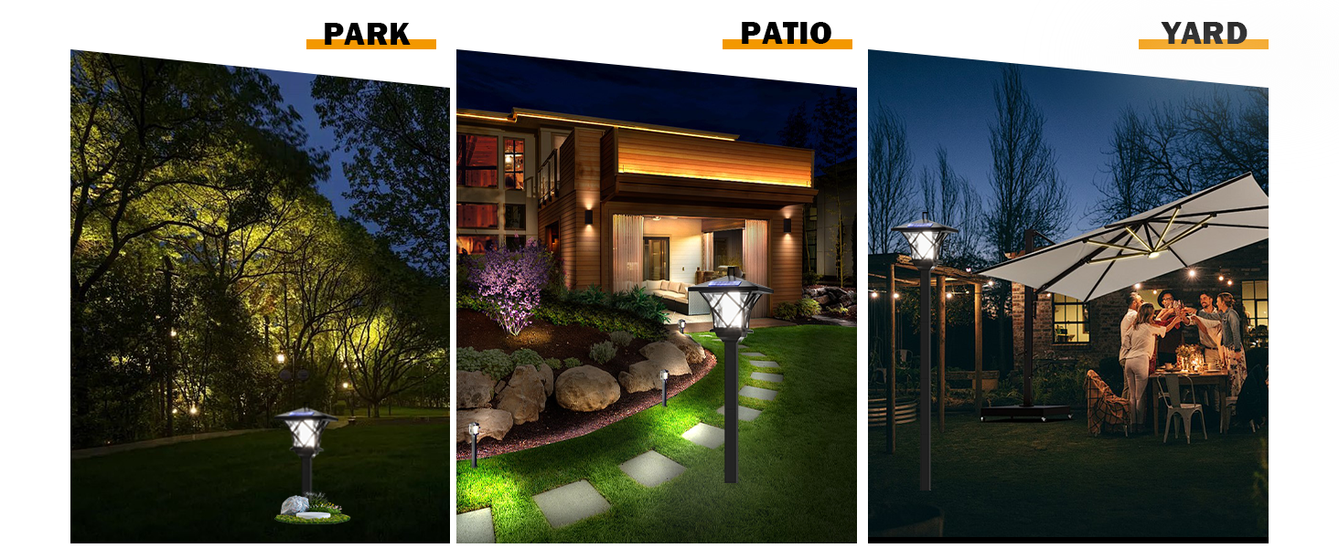 Solar lamp post lights not only brighten up your outdoor space, they also add a beautiful ambiance